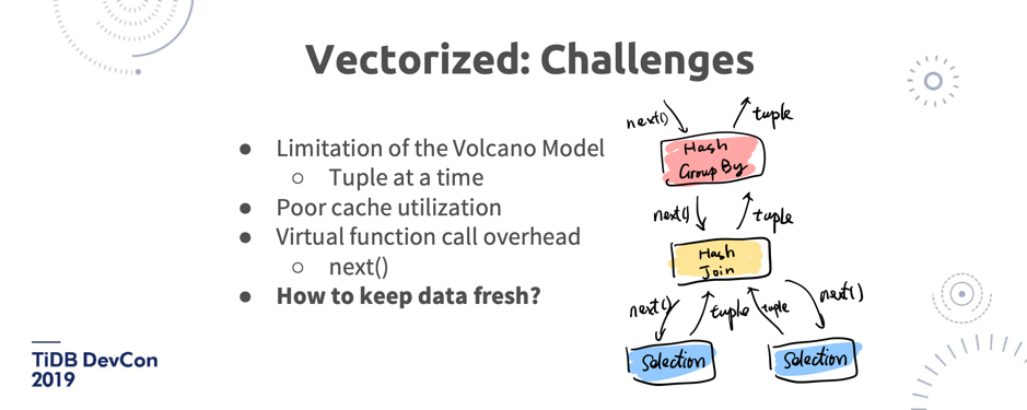 图 12 TiDB 向量化面临的挑战